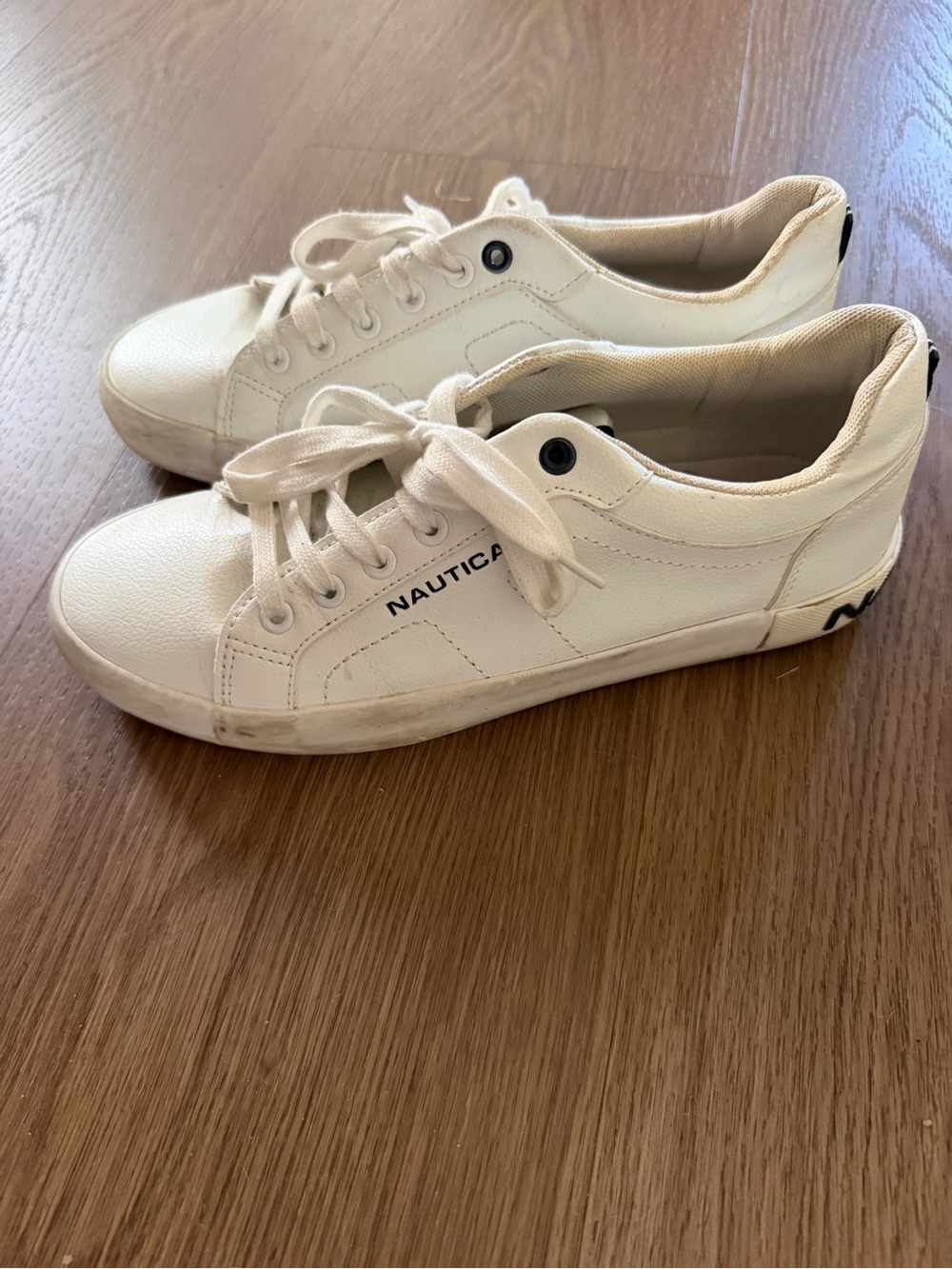 Nautica Brexton White Casual Sneakers Men’s Size 8 Lace Up Shoes